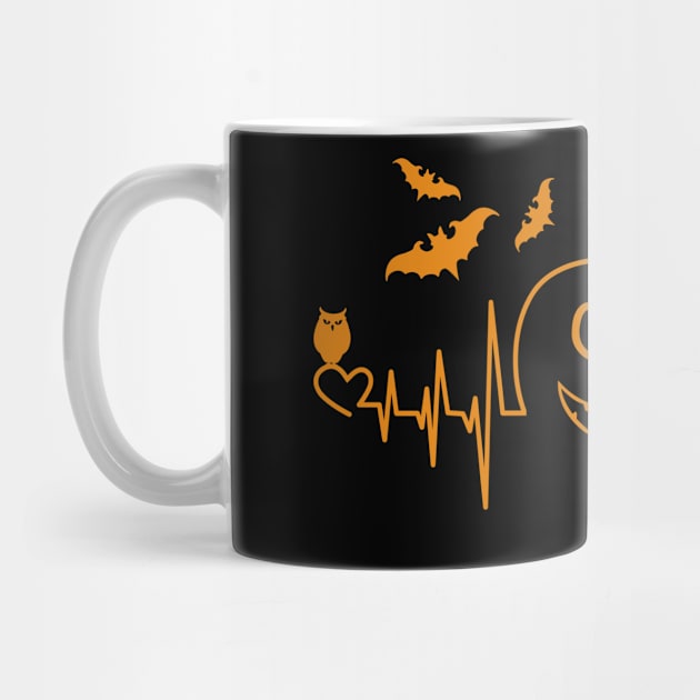 Halloween Heartbeat Pumpkin-Halloweenshirt by GoodyBroCrafts